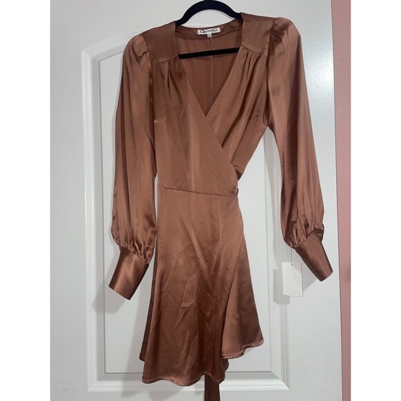 Reformation Chrisley True Wrap Silk Mini Dress Women’s size S NWOT - Picture 10 of 13
